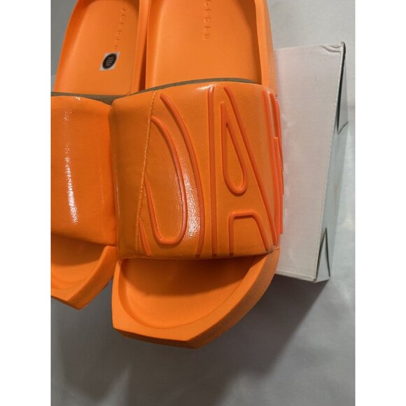 New Womens Size 10 Orange Jordan Nola Slides CZ8027 800 - Picture 3 of 10